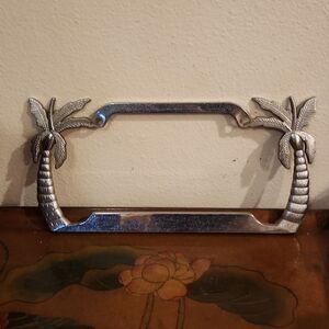Palm Tree Metal License Plate Frame
